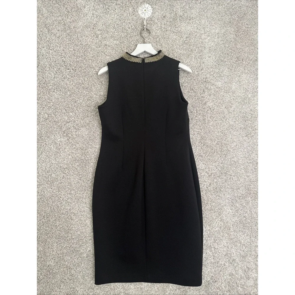 CALVIN‎ KLEIN BLACK & GOLD DRESS SIZE 12 SLEEVELESS